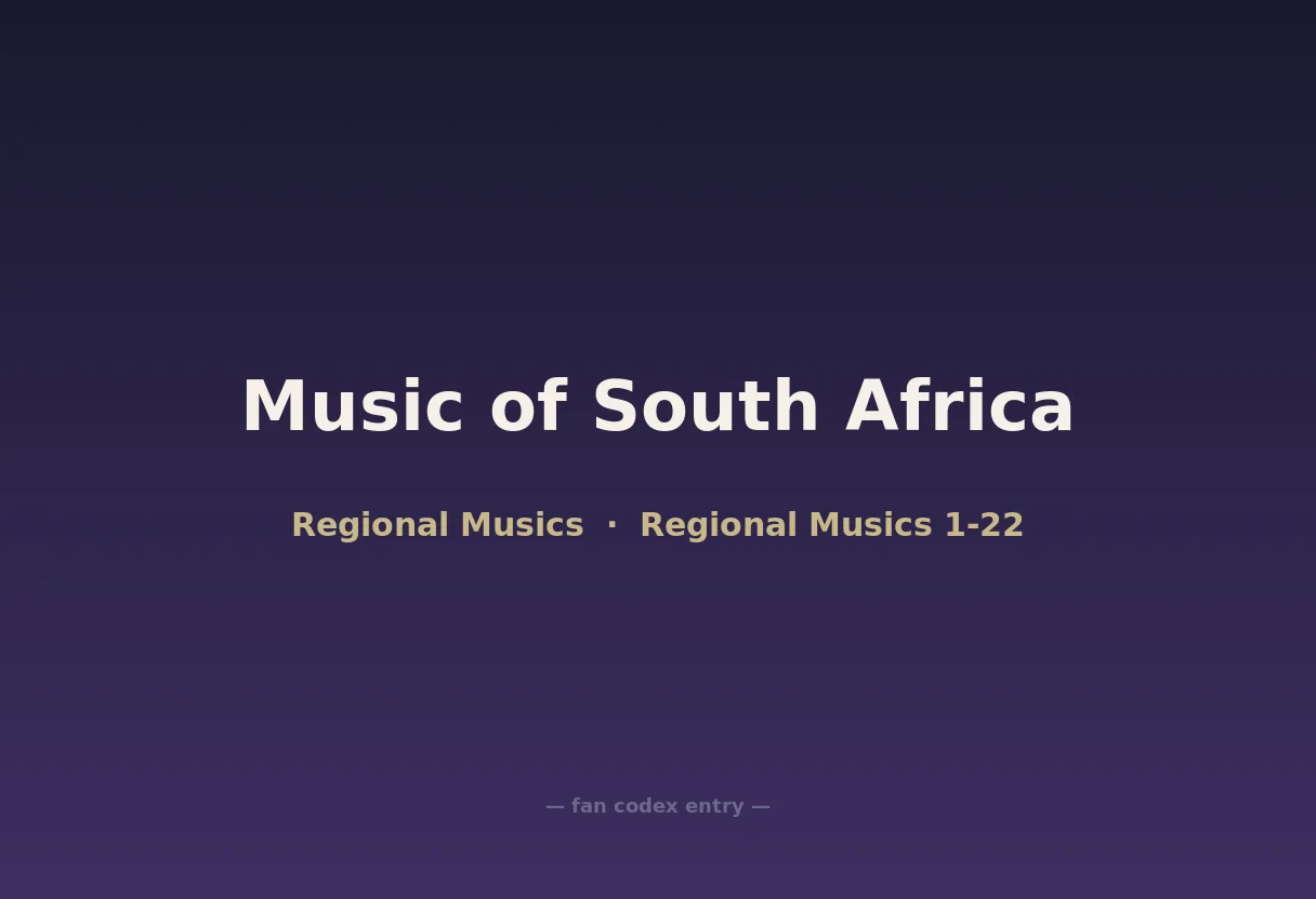 Music of South Africa
