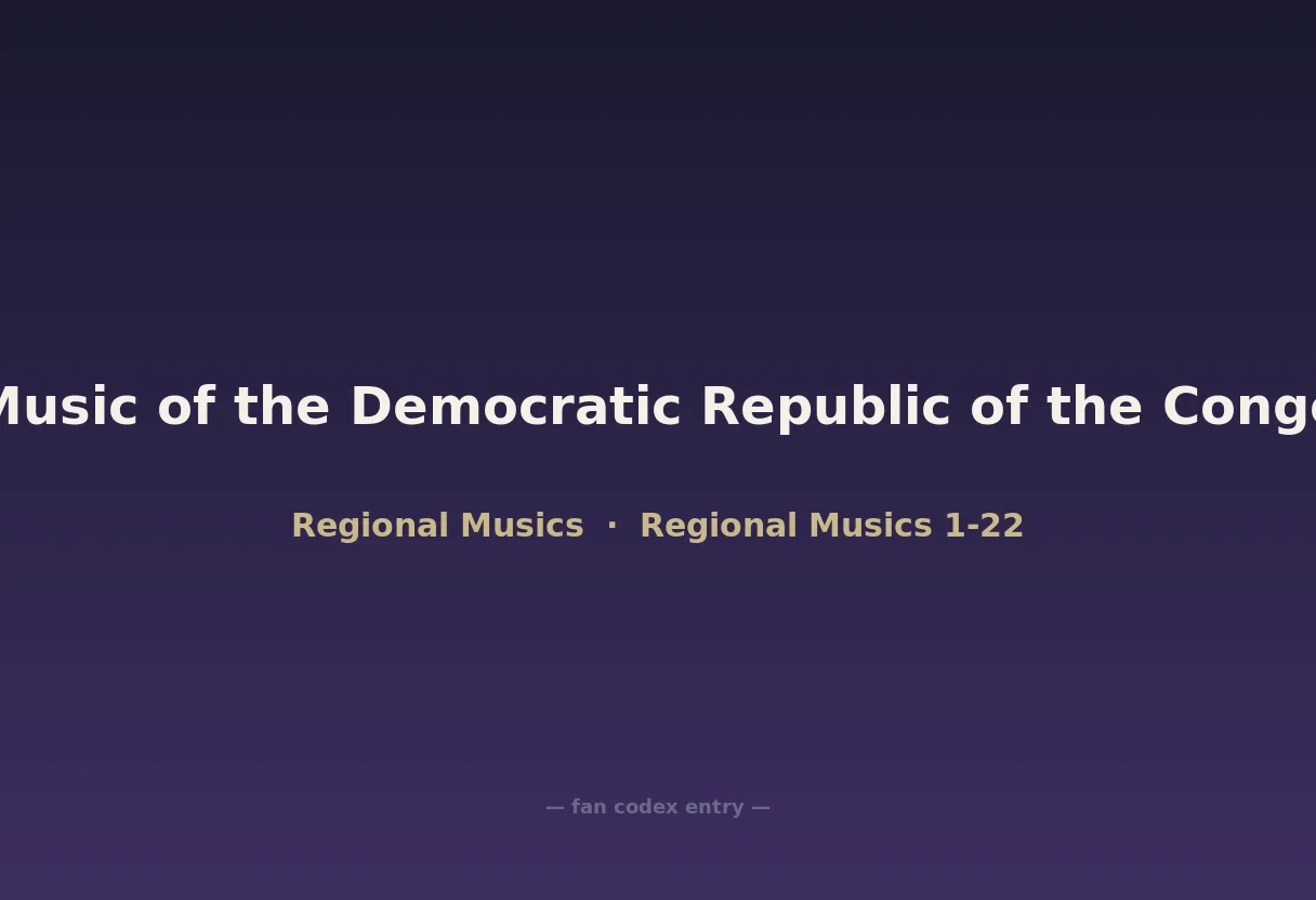 Music of the Democratic Republic of the Congo